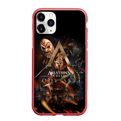 Чехол iPhone 11 Pro матовый ASSASSINS CREED, цвет: 3D-красный