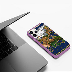 Чехол iPhone 11 Pro матовый HEROES 3 КАРТА, цвет: 3D-фиолетовый — фото 2