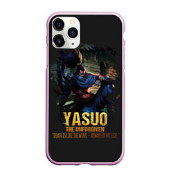 Чехол iPhone 11 Pro матовый Yasuo, цвет: 3D-розовый