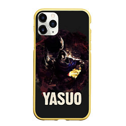 Чехол iPhone 11 Pro матовый Yasuo, цвет: 3D-желтый