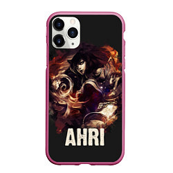 Чехол iPhone 11 Pro матовый Ahri, цвет: 3D-малиновый