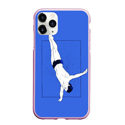Чехол iPhone 11 Pro матовый Dive, цвет: 3D-розовый
