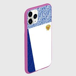 Чехол iPhone 11 Pro матовый Форма России, цвет: 3D-фиолетовый — фото 2