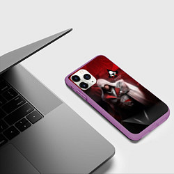 Чехол iPhone 11 Pro матовый Assasin's creed, цвет: 3D-фиолетовый — фото 2