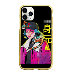 Чехол iPhone 11 Pro матовый 2К Girl, цвет: 3D-желтый
