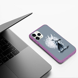 Чехол iPhone 11 Pro матовый Hollow Knight, цвет: 3D-фиолетовый — фото 2