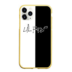 Чехол iPhone 11 Pro матовый LIL PEEP НА СПИНЕ, цвет: 3D-желтый