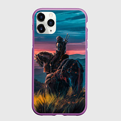 Чехол iPhone 11 Pro матовый The Witcher, цвет: 3D-фиолетовый