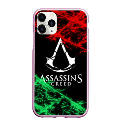 Чехол iPhone 11 Pro матовый Assassin’s Creed: Red & Green, цвет: 3D-розовый