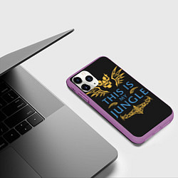 Чехол iPhone 11 Pro матовый This is my Jungle, цвет: 3D-фиолетовый — фото 2
