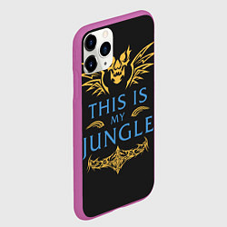 Чехол iPhone 11 Pro матовый This is my Jungle, цвет: 3D-фиолетовый — фото 2