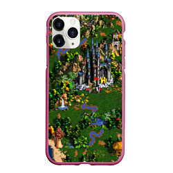 Чехол iPhone 11 Pro матовый Heroes of Might and Magic, цвет: 3D-малиновый