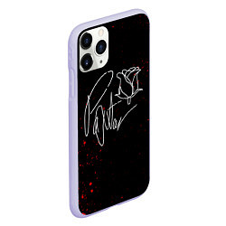 Чехол iPhone 11 Pro матовый Payton Moormeier: Black Style, цвет: 3D-светло-сиреневый — фото 2