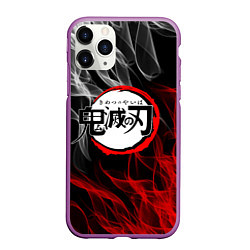 Чехол iPhone 11 Pro матовый KIMETSU NO YAIBA, цвет: 3D-фиолетовый