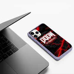 Чехол iPhone 11 Pro матовый DOOM ETERNAL, цвет: 3D-светло-сиреневый — фото 2