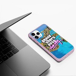 Чехол iPhone 11 Pro матовый GRAND THEFT AUTO:VICE CITY, цвет: 3D-розовый — фото 2