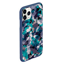 Чехол iPhone 11 Pro матовый Камуфляж: ледяной, цвет: 3D-тёмно-синий — фото 2