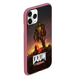 Чехол iPhone 11 Pro матовый DOOM ETERNAL, цвет: 3D-малиновый — фото 2