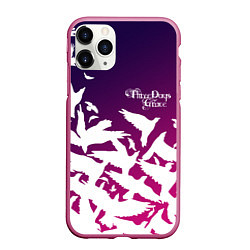 Чехол iPhone 11 Pro матовый Three Days Grace, цвет: 3D-малиновый