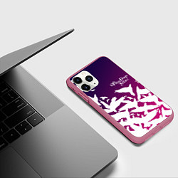 Чехол iPhone 11 Pro матовый Three Days Grace, цвет: 3D-малиновый — фото 2