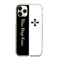 Чехол iPhone 11 Pro матовый Three Days Grace, цвет: 3D-салатовый