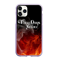 Чехол iPhone 11 Pro матовый Three Days Grace, цвет: 3D-светло-сиреневый