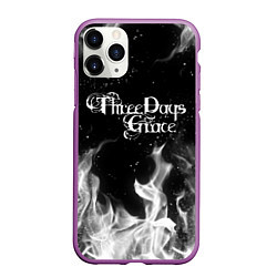 Чехол iPhone 11 Pro матовый Three Days Grace, цвет: 3D-фиолетовый