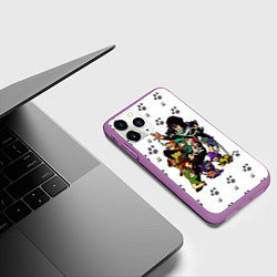 Чехол iPhone 11 Pro матовый Моя Геройская Академия, цвет: 3D-фиолетовый — фото 2