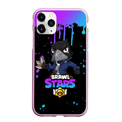 Чехол iPhone 11 Pro матовый Brawl Stars Crow, цвет: 3D-розовый