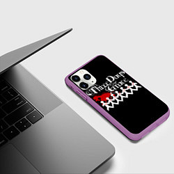 Чехол iPhone 11 Pro матовый Three days grace, цвет: 3D-фиолетовый — фото 2