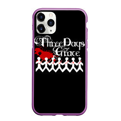 Чехол iPhone 11 Pro матовый Three days grace, цвет: 3D-фиолетовый