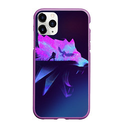 Чехол iPhone 11 Pro матовый The Witcher, цвет: 3D-фиолетовый