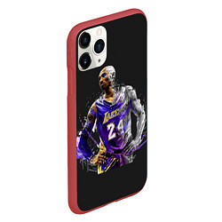 Чехол iPhone 11 Pro матовый Kobe Bryant, цвет: 3D-красный — фото 2