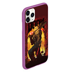 Чехол iPhone 11 Pro матовый Doom Eternal, цвет: 3D-фиолетовый — фото 2