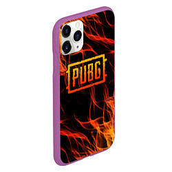 Чехол iPhone 11 Pro матовый PUBG, цвет: 3D-фиолетовый — фото 2