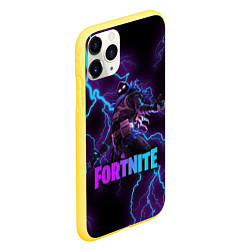 Чехол iPhone 11 Pro матовый FORTNITE RAVEN, цвет: 3D-желтый — фото 2