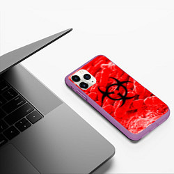 Чехол iPhone 11 Pro матовый PLAGUE INCBIOHAZARD, цвет: 3D-фиолетовый — фото 2