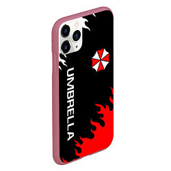 Чехол iPhone 11 Pro матовый UMBRELLA CORP, цвет: 3D-малиновый — фото 2