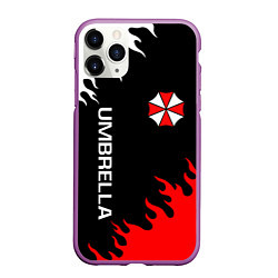 Чехол iPhone 11 Pro матовый UMBRELLA CORP, цвет: 3D-фиолетовый