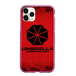 Чехол iPhone 11 Pro матовый Umbrella Corporation, цвет: 3D-малиновый