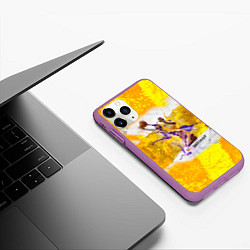 Чехол iPhone 11 Pro матовый Kobe Bryant, цвет: 3D-фиолетовый — фото 2