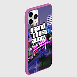 Чехол iPhone 11 Pro матовый Grand Theft Auto Vice City, цвет: 3D-фиолетовый — фото 2