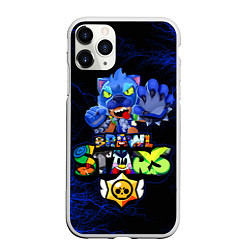 Чехол iPhone 11 Pro матовый BRAWL STARS LEON, цвет: 3D-белый