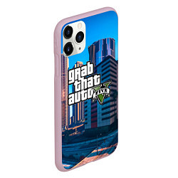 Чехол iPhone 11 Pro матовый GTA 5, цвет: 3D-розовый — фото 2