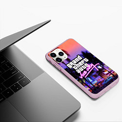 Чехол iPhone 11 Pro матовый Grand Theft Auto Vice City, цвет: 3D-розовый — фото 2