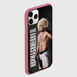 Чехол iPhone 11 Pro матовый Хабиб Нурмагомедов, цвет: 3D-малиновый — фото 2