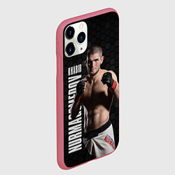 Чехол iPhone 11 Pro матовый Хабиб Нурмагомедов, цвет: 3D-малиновый — фото 2