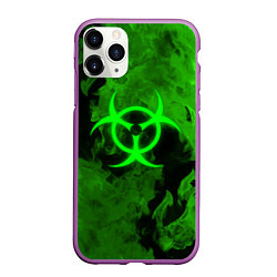 Чехол iPhone 11 Pro матовый BIOHAZARD, цвет: 3D-фиолетовый