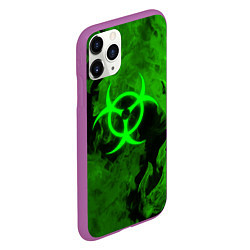 Чехол iPhone 11 Pro матовый BIOHAZARD, цвет: 3D-фиолетовый — фото 2