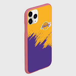 Чехол iPhone 11 Pro матовый LA LAKERS, цвет: 3D-малиновый — фото 2